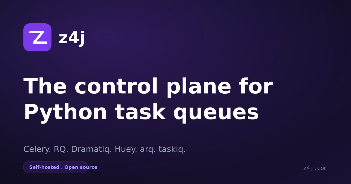 taskiq Dashboard & Monitoring | z4j